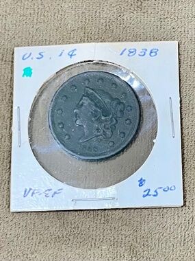 United States 1838 One Cent Coin